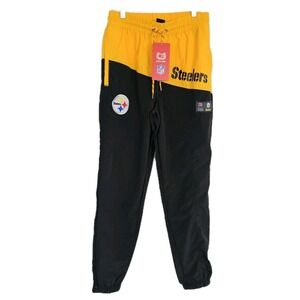 Pittsburgh Steelers Pants‎ XS NFL Team Apparel Ultra Game NWT Black Gold Joggers